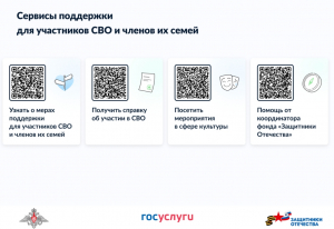 Сервисы поддержки для участников СВО и членов их семей.